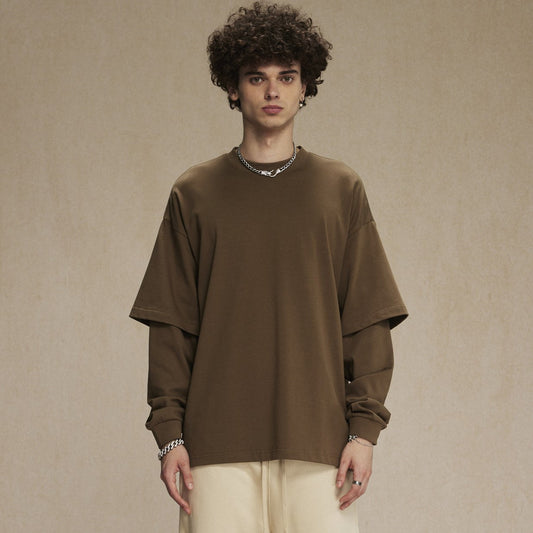 Layered Sleeve Design | Long Sleeve T-Shirt - Luxuryurbanwear
