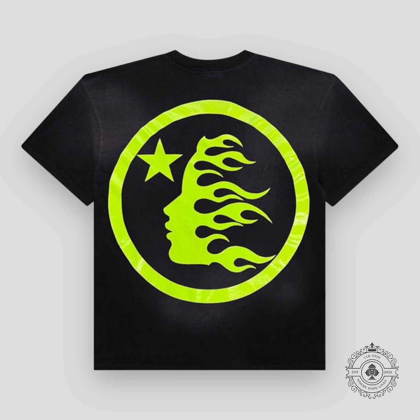 Hellstar Sport Logo Gel T-shirt in Black / Neon