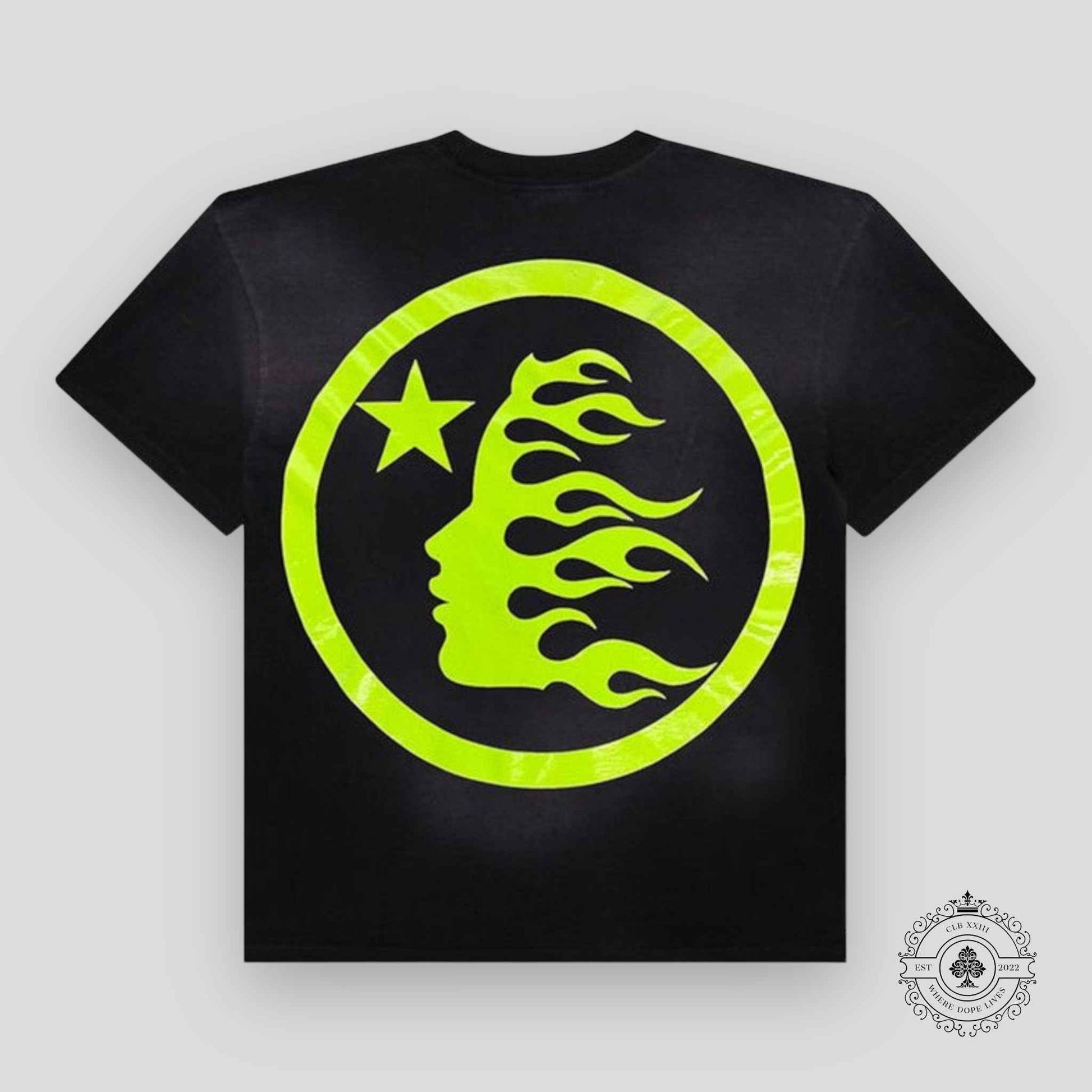 Hellstar Sport Logo Gel T-shirt in Black / Neon
