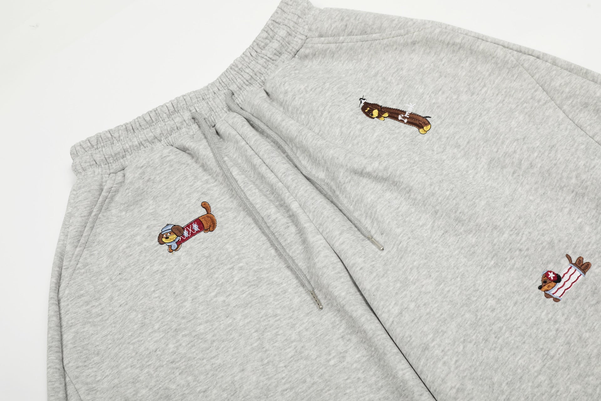 Embroidery | Dog Baggy Barrel Sweatpants - Luxuryurbanwear