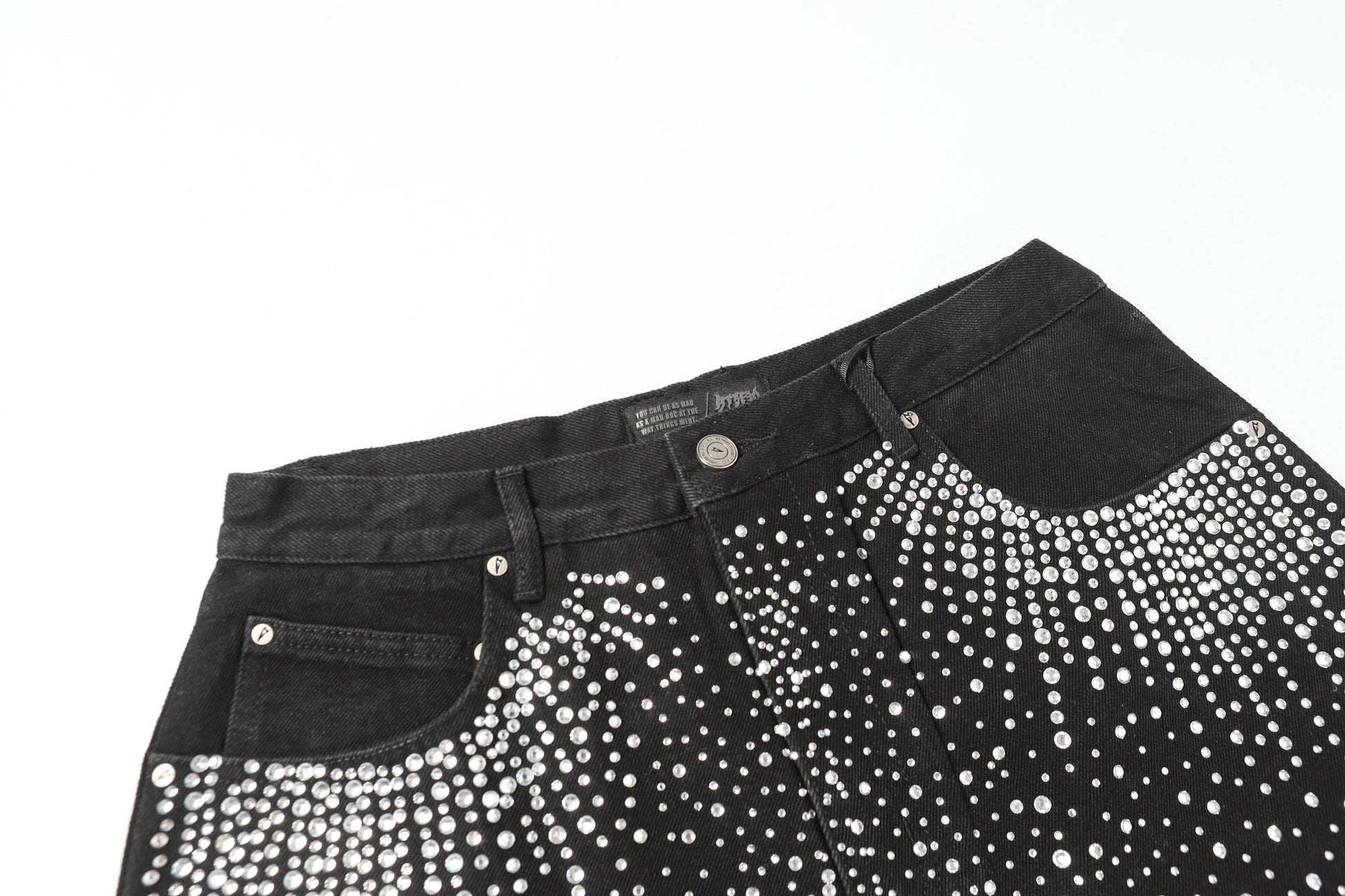Rhinestone | Denim Shorts - Luxuryurbanwear