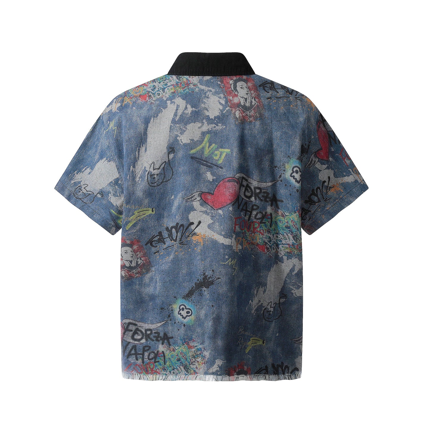 Vintage Graffiti | Denim Shirt - Luxuryurbanwear