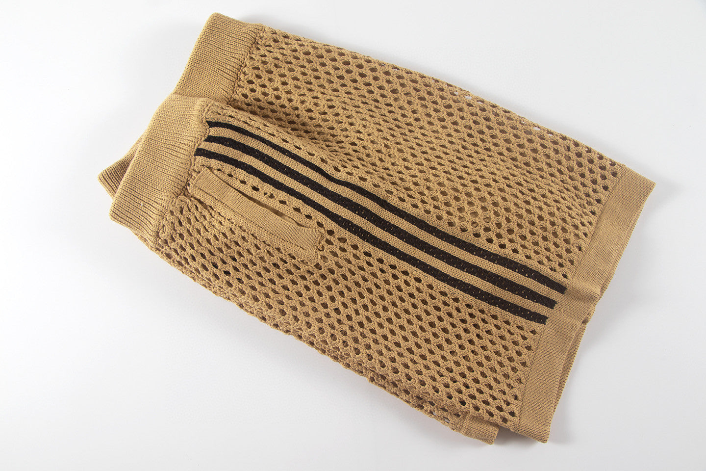 Mesh Stripe Knit | Baggy Shorts - Luxuryurbanwear