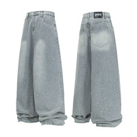 Sparkling Rhinestone | Denim jeans - Luxuryurbanwear