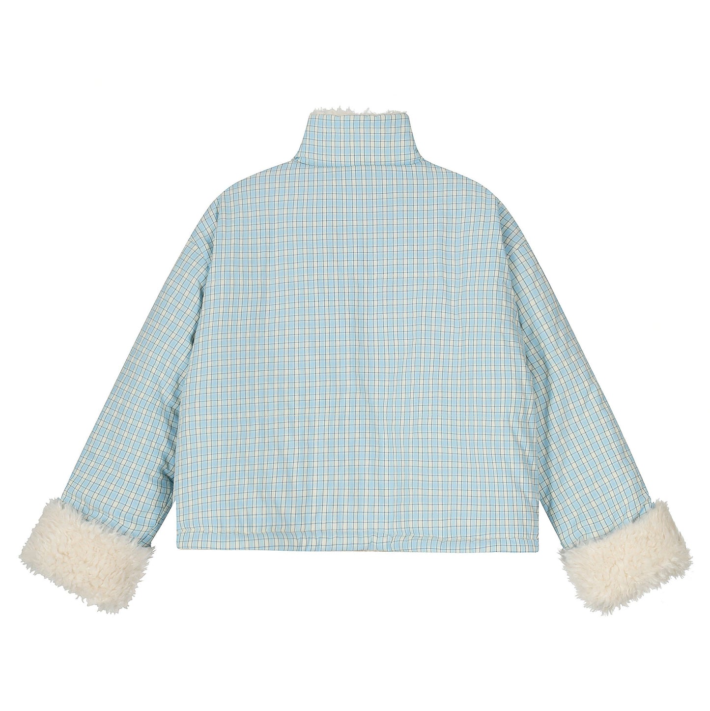 Double Cozy | Reversible Check & Fleece Jacket - Luxuryurbanwear