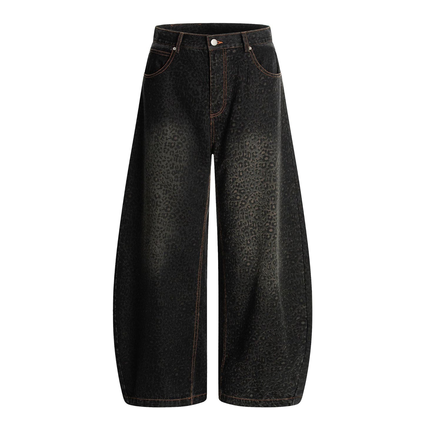 Leopard Print | Denim Street Barrel Jeans - Luxuryurbanwear