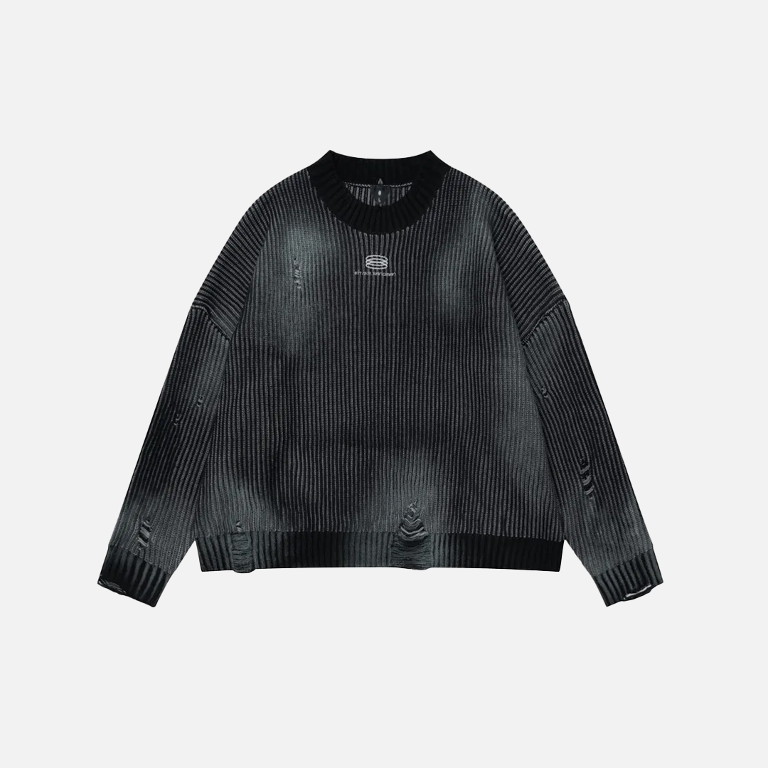 Trendy Hip Hop High Street Ripped Sweater - Luxuryurbanwear