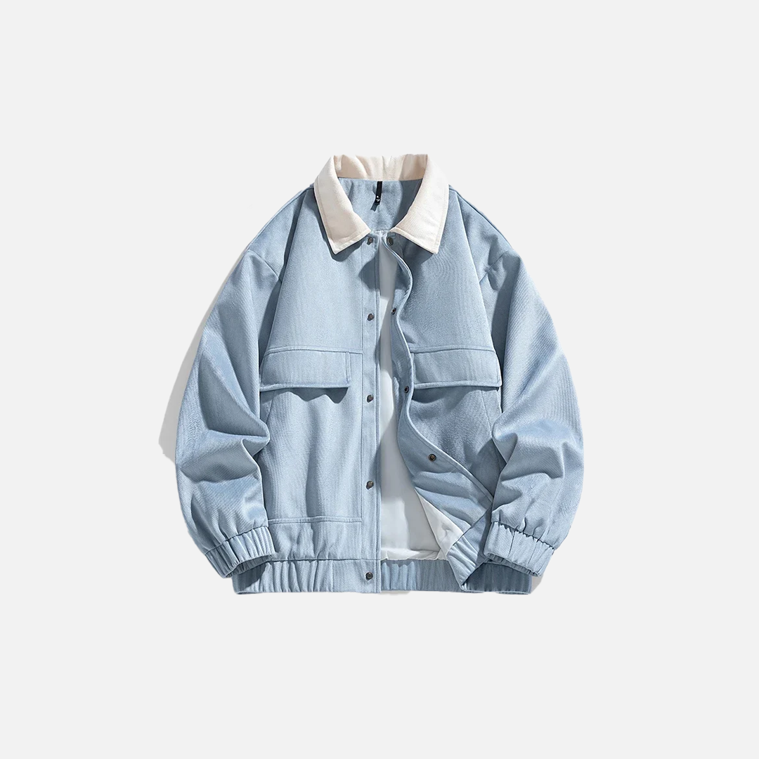 Thick Warm Winter Contrast Collar Utility Jacket - Luxuryurbanwear