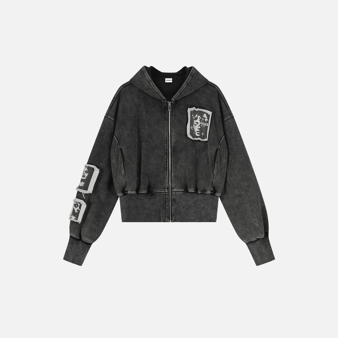 Y2K Gothing Vintage Punk Hooded Sweatshirt - Luxuryurbanwear