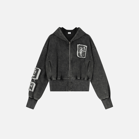 Y2K Gothing Vintage Punk Hooded Sweatshirt - Luxuryurbanwear