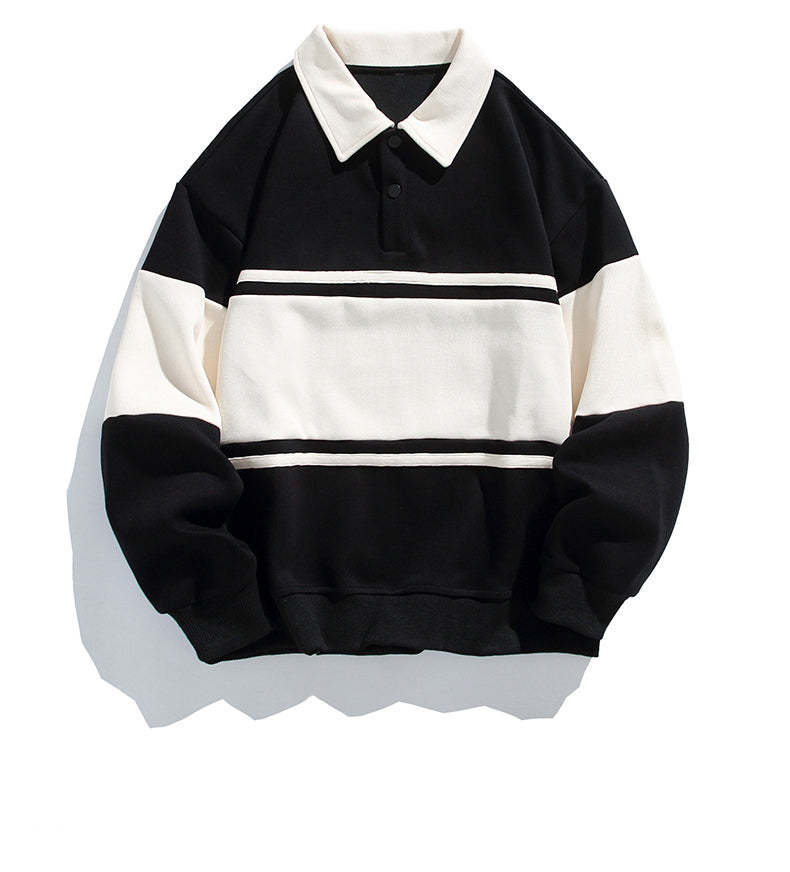 Classic Stripes | Timeless Polo Sweatshirt - Luxuryurbanwear