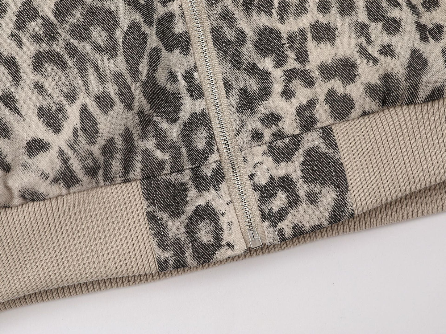 Leopard Fleece | Faux Fur Collar Coat - Luxuryurbanwear