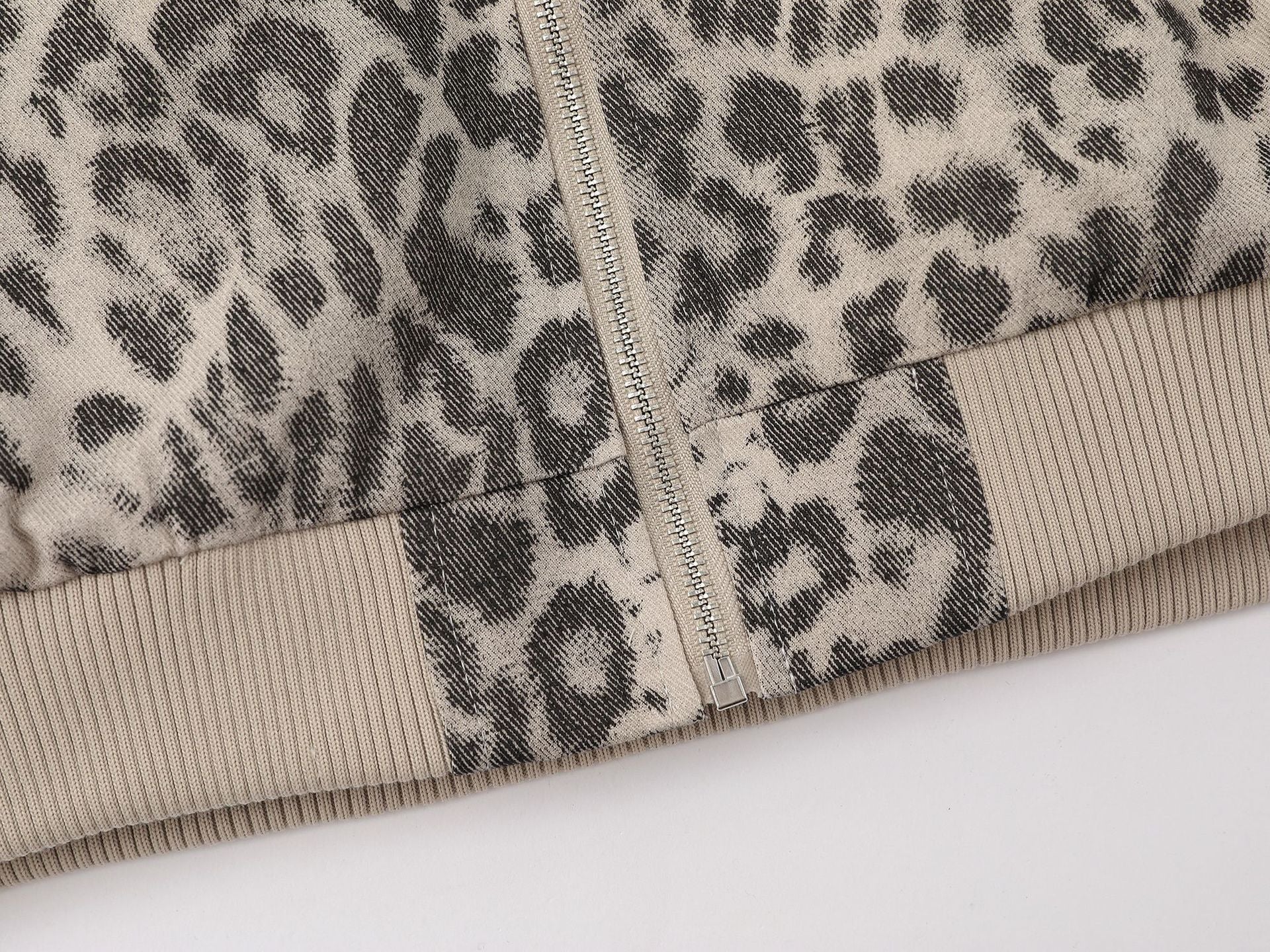 Leopard Fleece | Faux Fur Collar Coat - Luxuryurbanwear