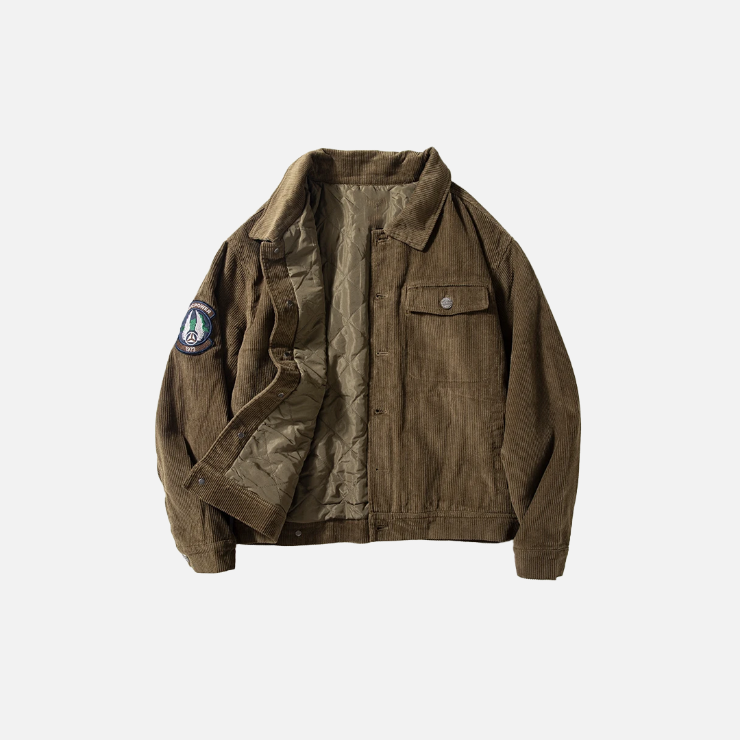 Winter Cotton Corduroy Retro Clip Jacket - Luxuryurbanwear