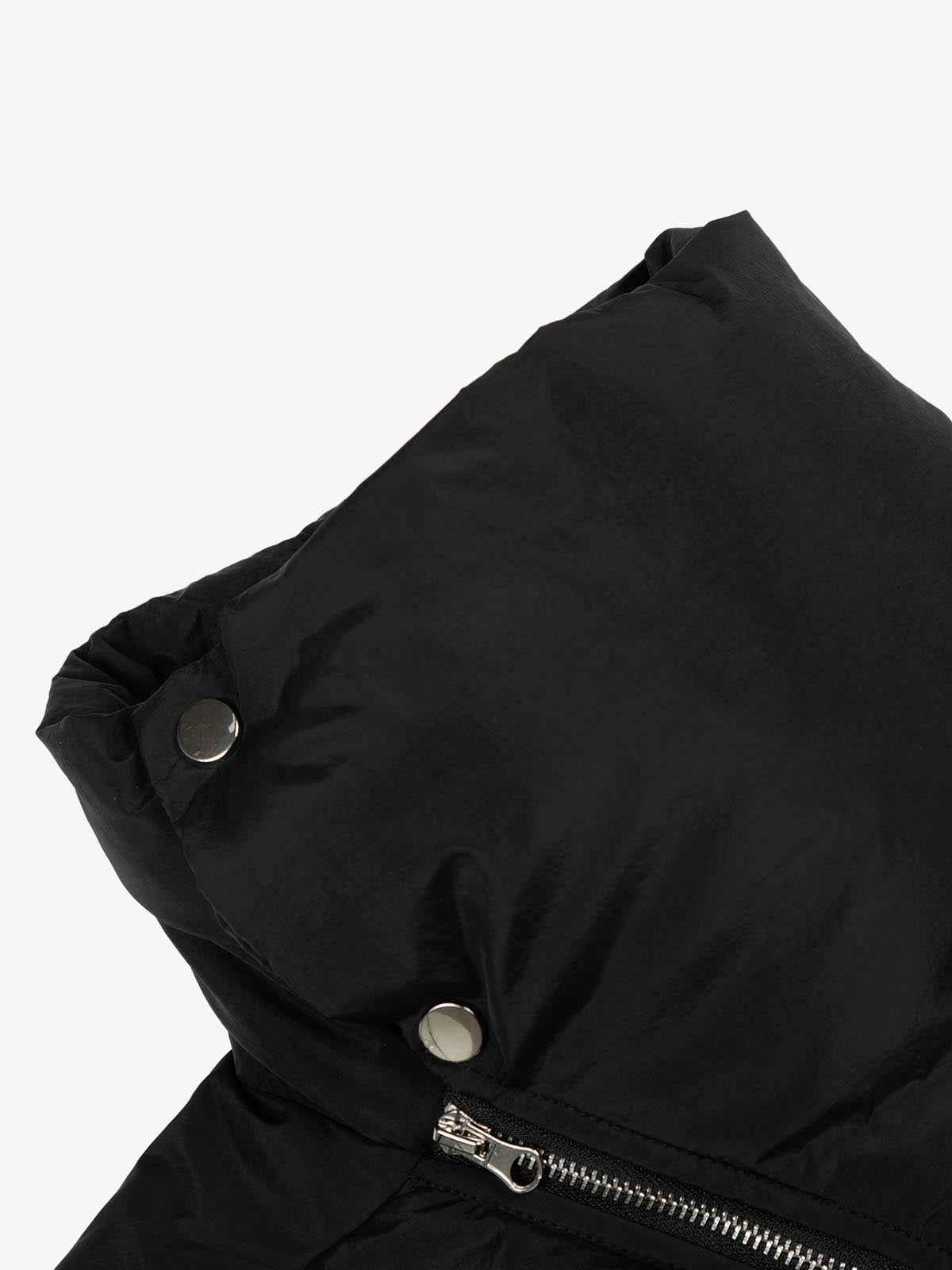 Vintage Asymmetric Zip High-Neck Puffer Jacket