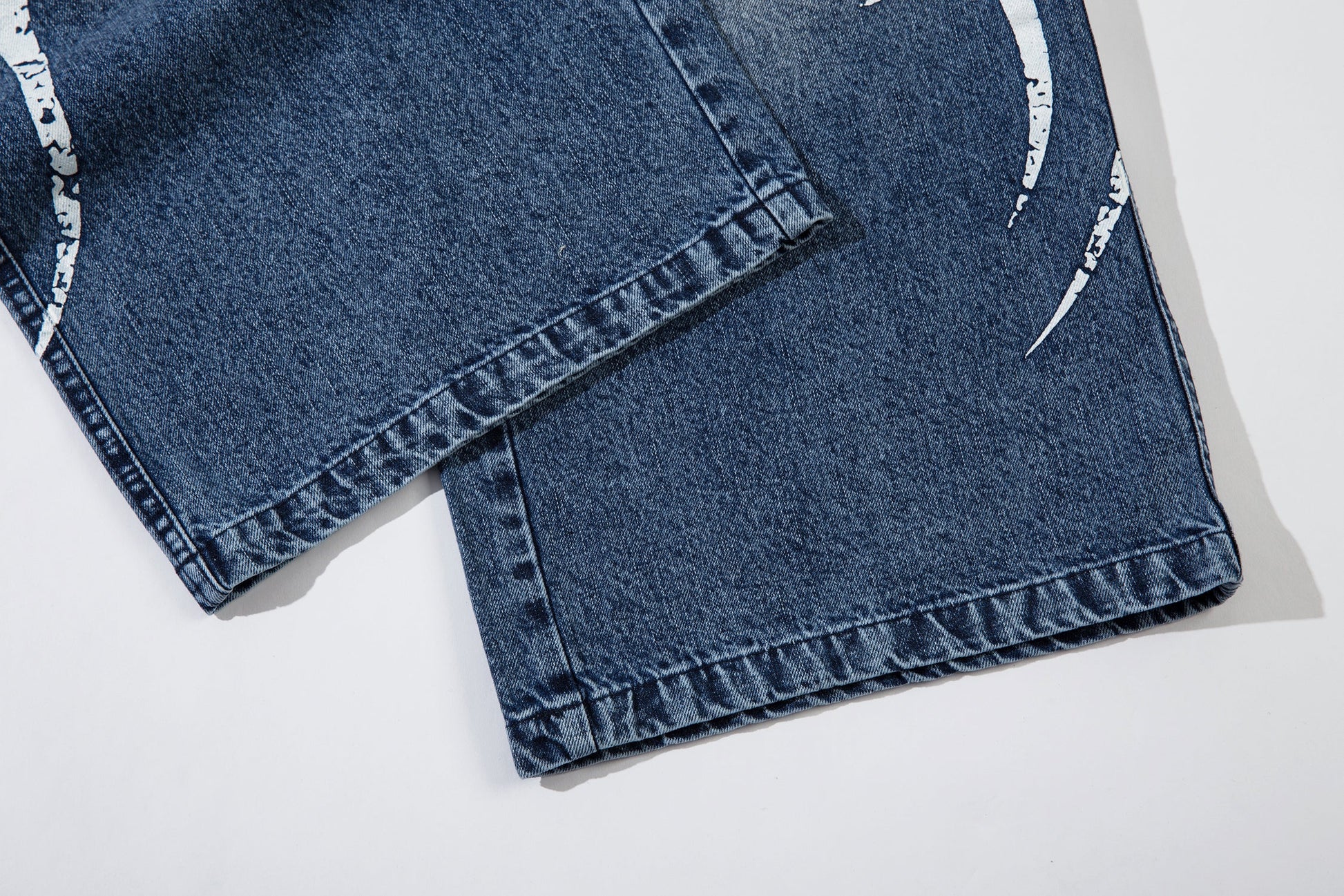 Tribal Print Washed | Baggy Jeans - Luxuryurbanwear