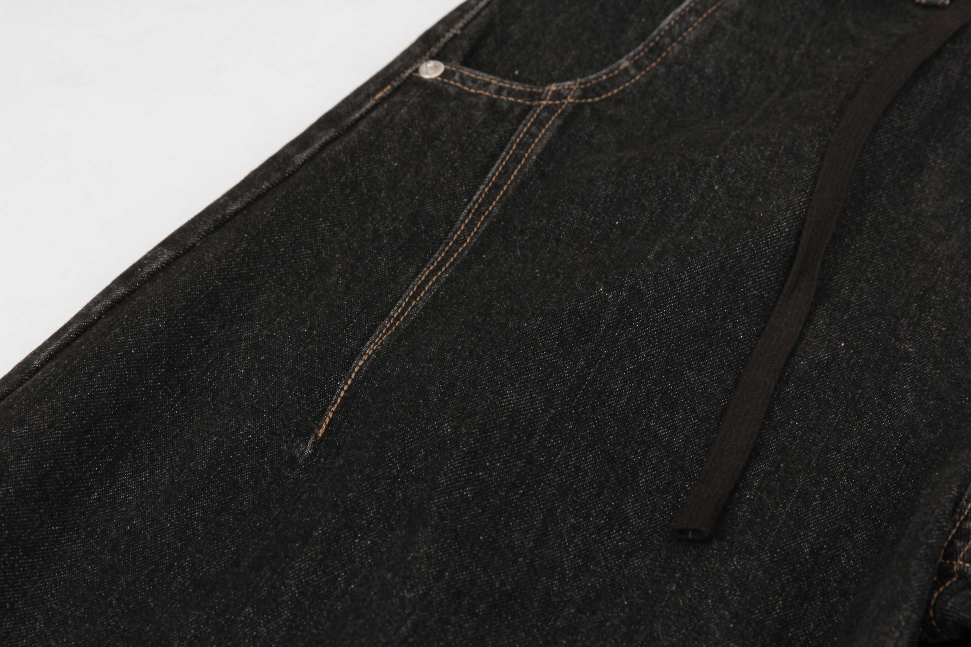 Scarf Detail Denim Jeans - Bandana Accent Streetwear Denim | LuxuryUrbanwear - Luxuryurbanwear