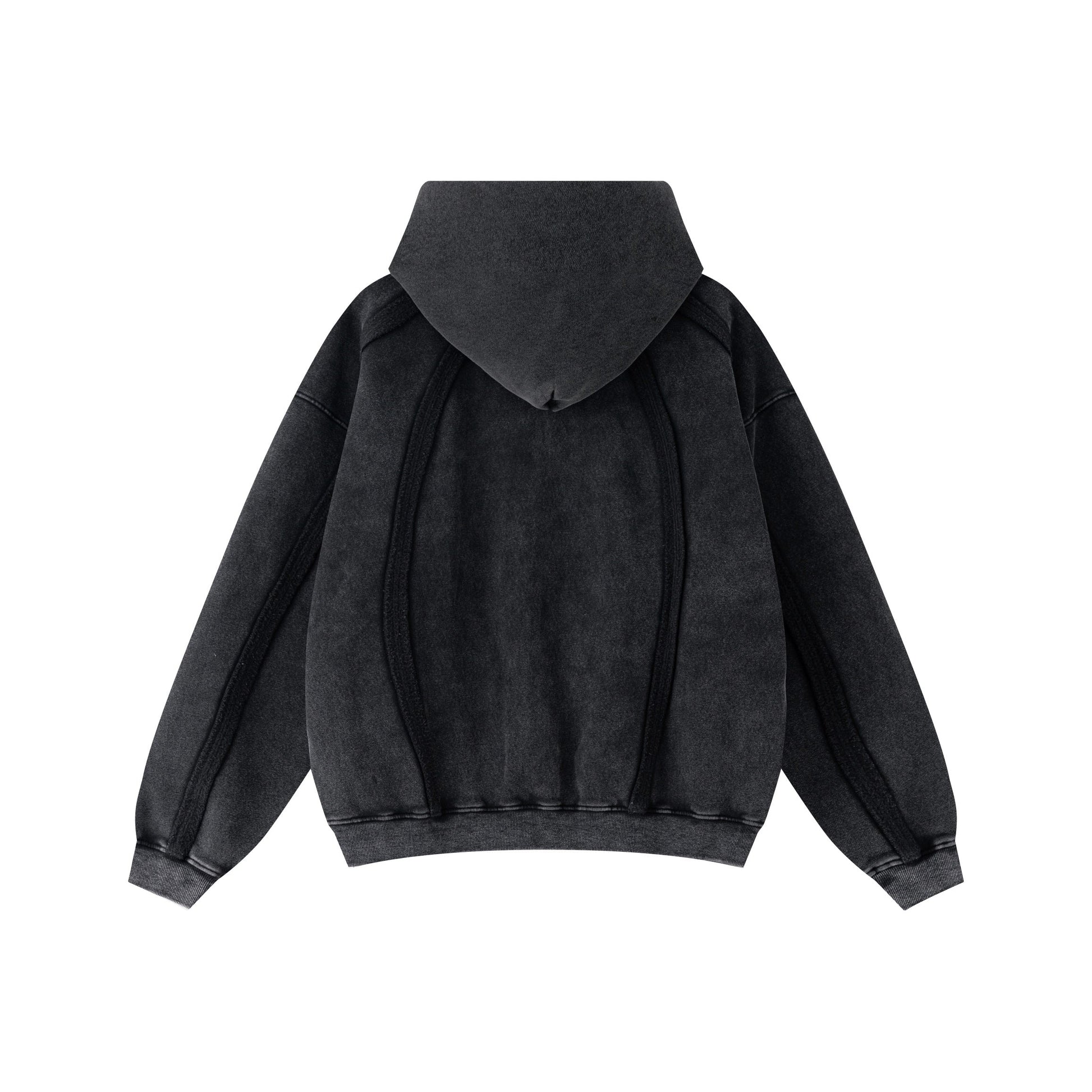 Structured Panel | Baggy Zip-Up Hoodie - Luxuryurbanwear