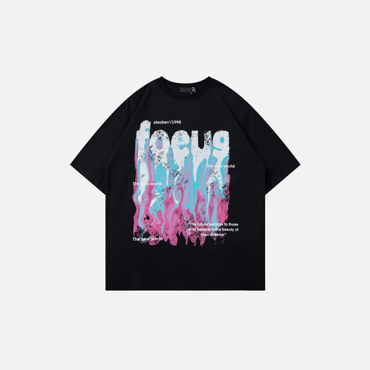 Versatile Streetwear Graphic Oversized Cotton T-Shirt - Luxuryurbanwear