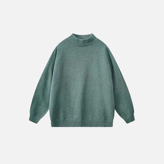 Warm Knitted Solid Color Classic Sweater - Luxuryurbanwear