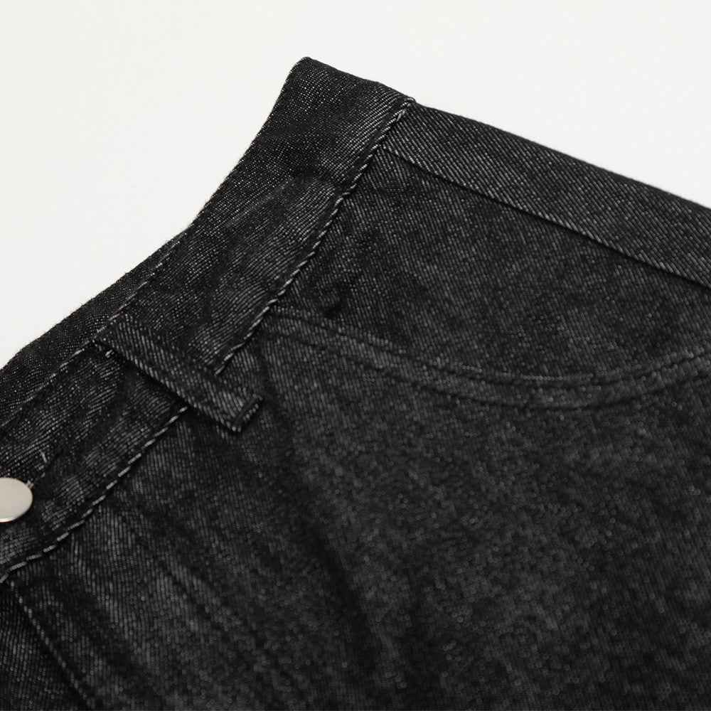 Unique Embroidered Irregular Wide Leg Jeans