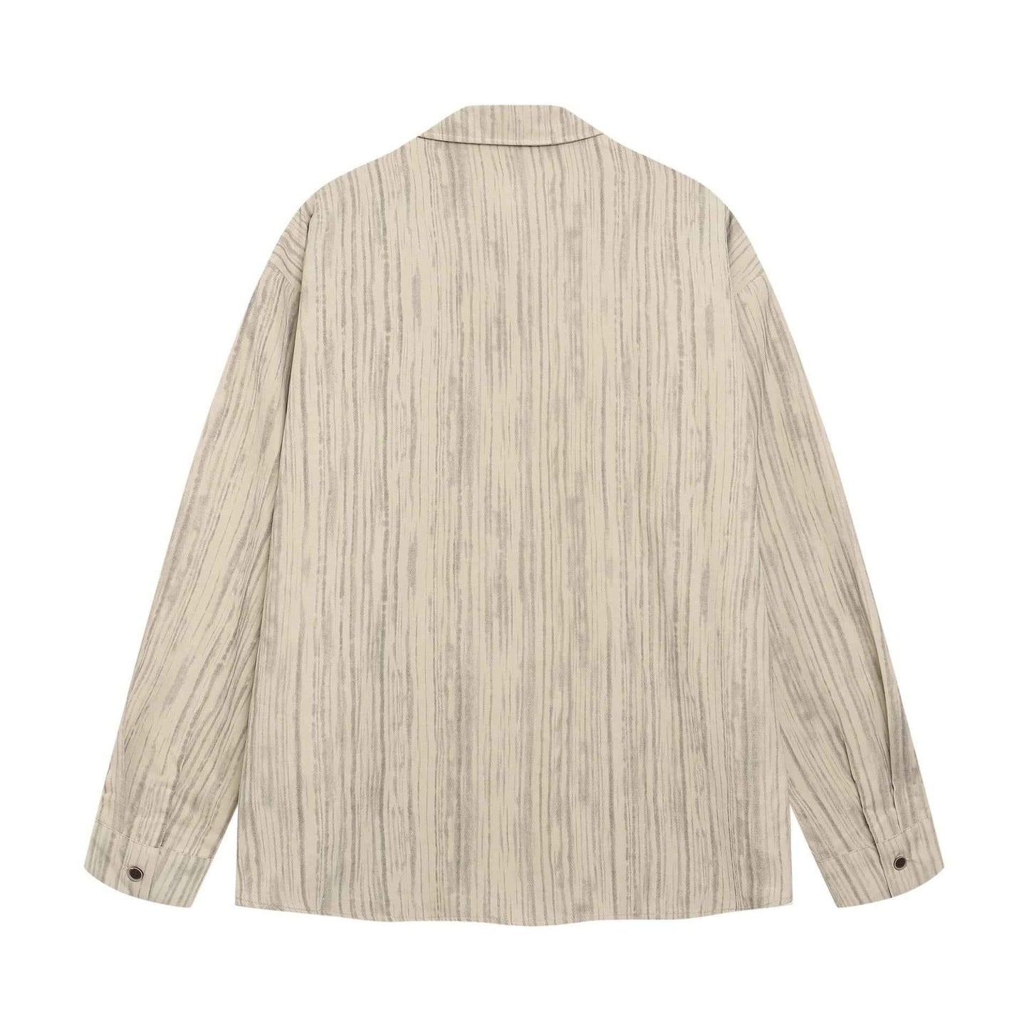 Whimsical Bear Embroidered Striped Long Sleeve Shirt