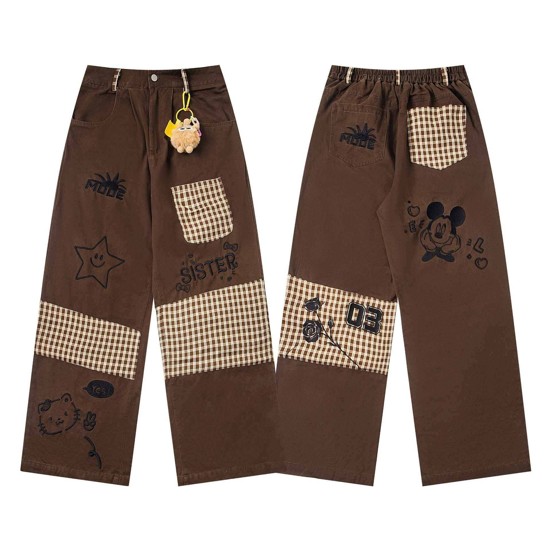 Embroidered Plush Toy Ornament  Straight Pants