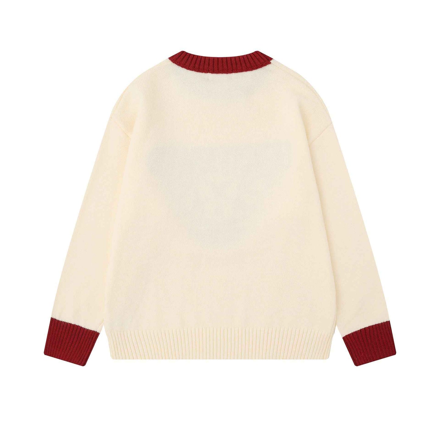 Colorful Beaded Butterfly Embroidered Loose Sweater