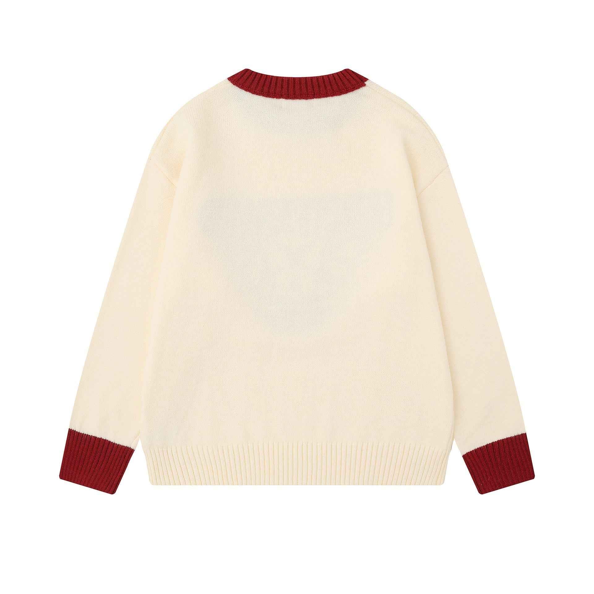Colorful Beaded Butterfly Embroidered Loose Sweater
