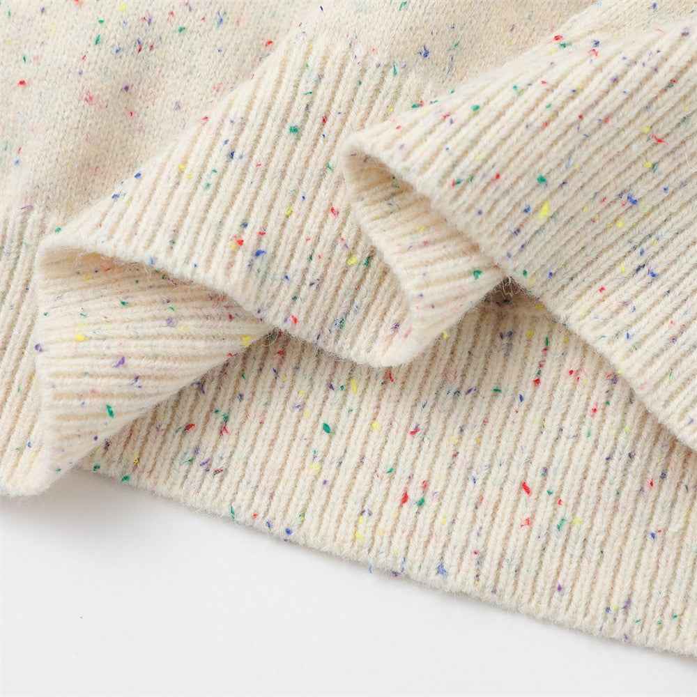 Y2k Retro Colorful Letter Round Neck Sweater