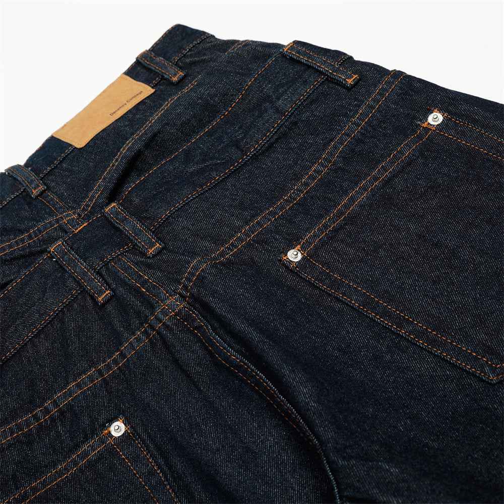 Trendy Spliced Waist Straight Wide Leg Jeans