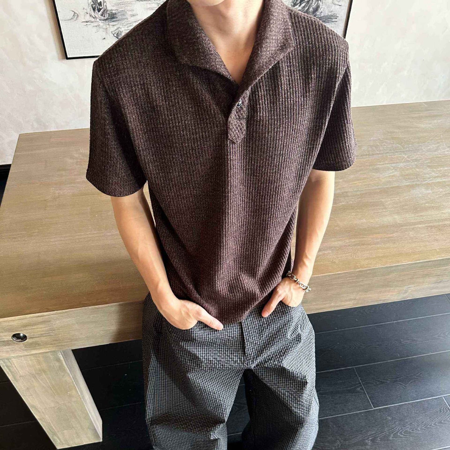 Luxury Roman Style Cat Eye Polo T-Shirt