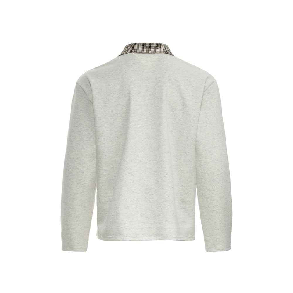 High-Quality Checkered Collar Long Sleeve Sweater