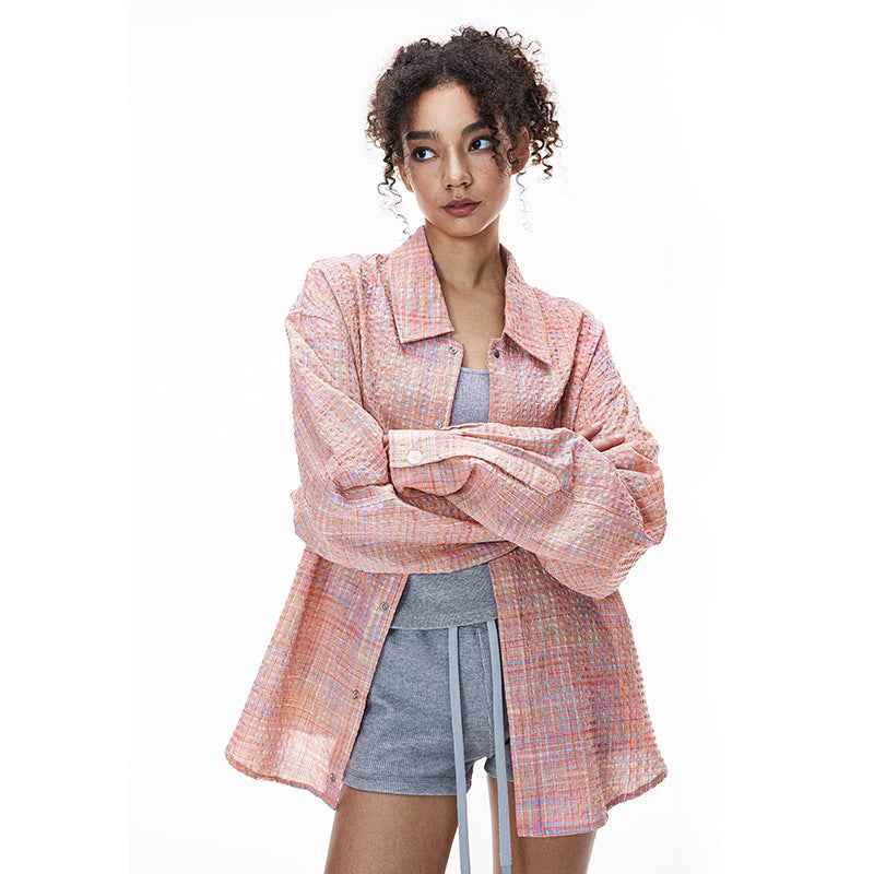 Stylish Plaid Button-Up Fall Casual Shirt