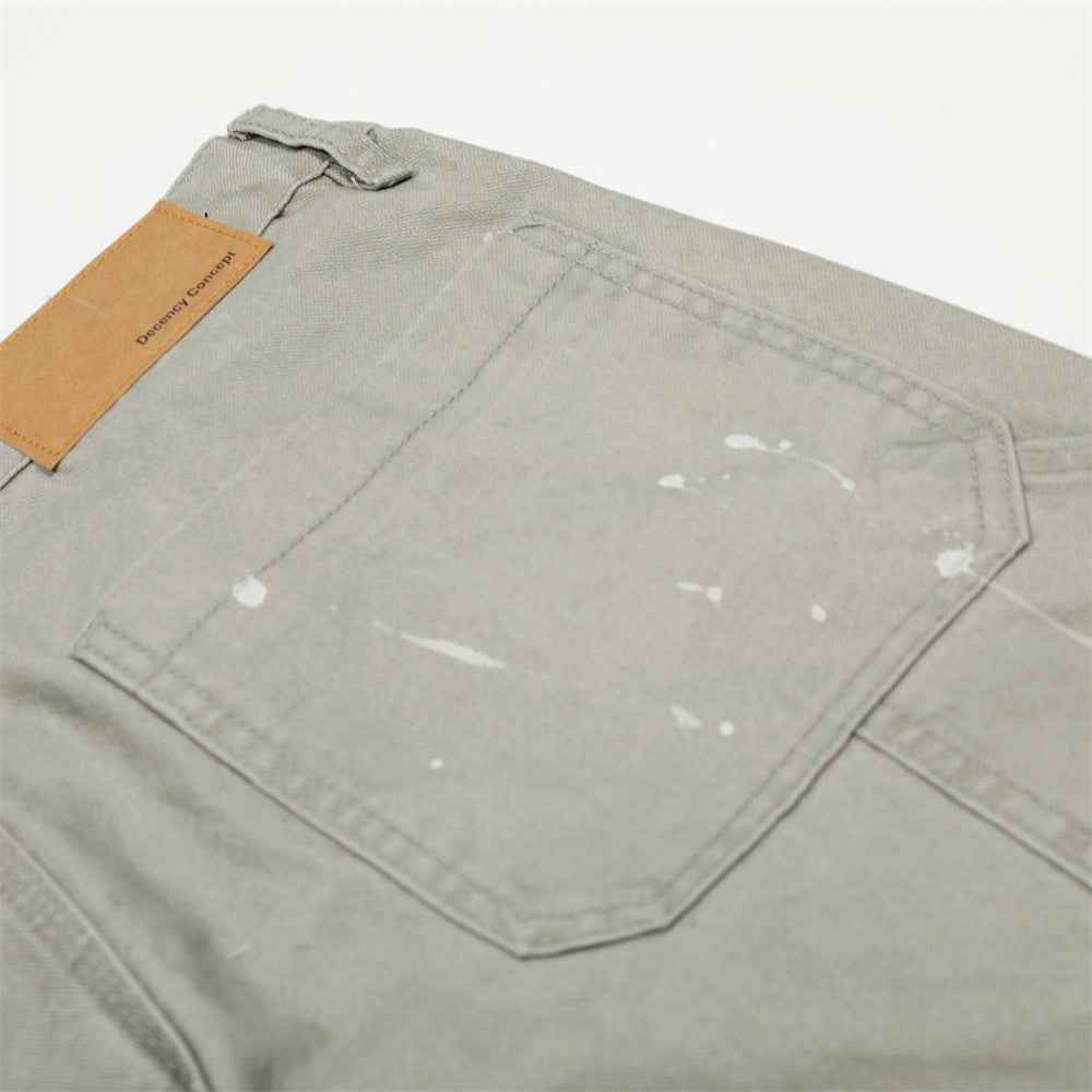 Punk Vintage Paint Splatter Wide Leg Cargo Pants