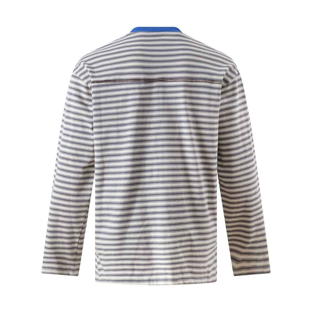 Striped Oversized Long Sleeve Casual T-Shirt