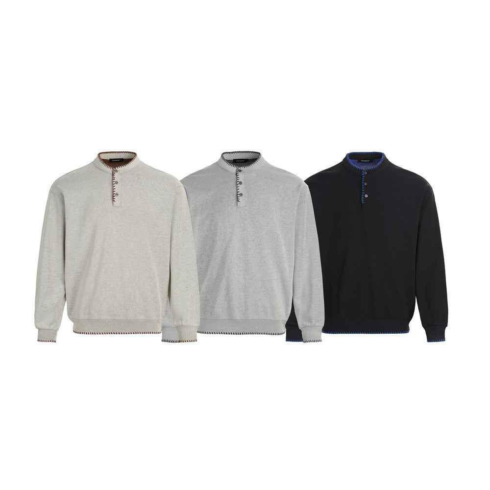 Breathable Stylish Loose Fit Button-Up Sweatshirt