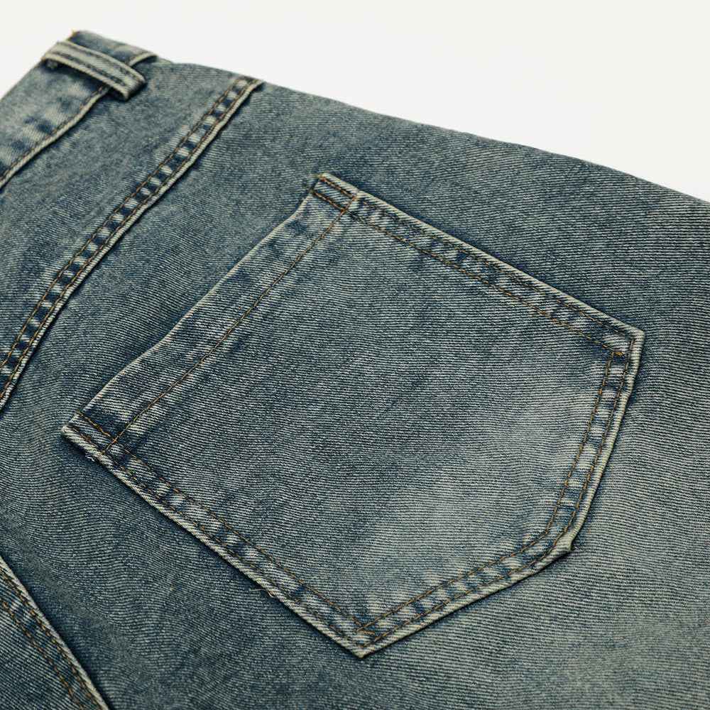 Y2K Vintage Patchwork Leopard Print Wide Leg Jeans
