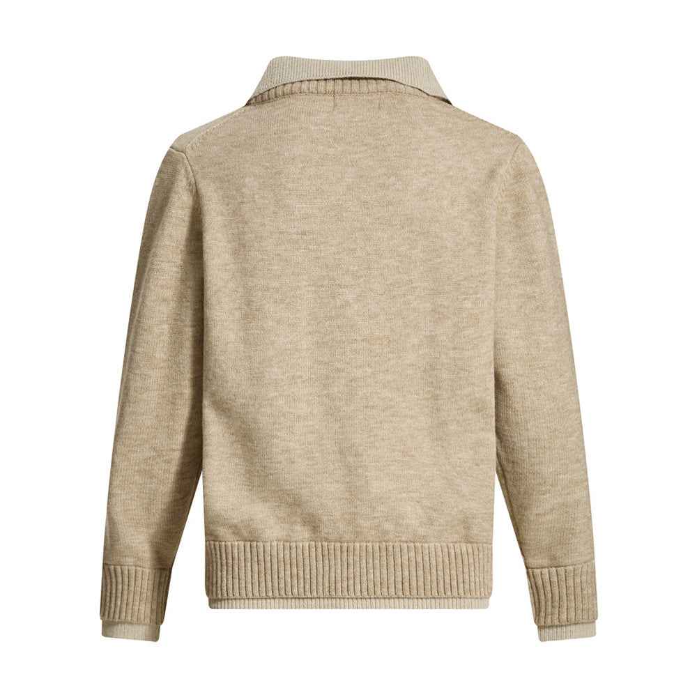 Breathable Oversized Collared Long Sleeve Sweater