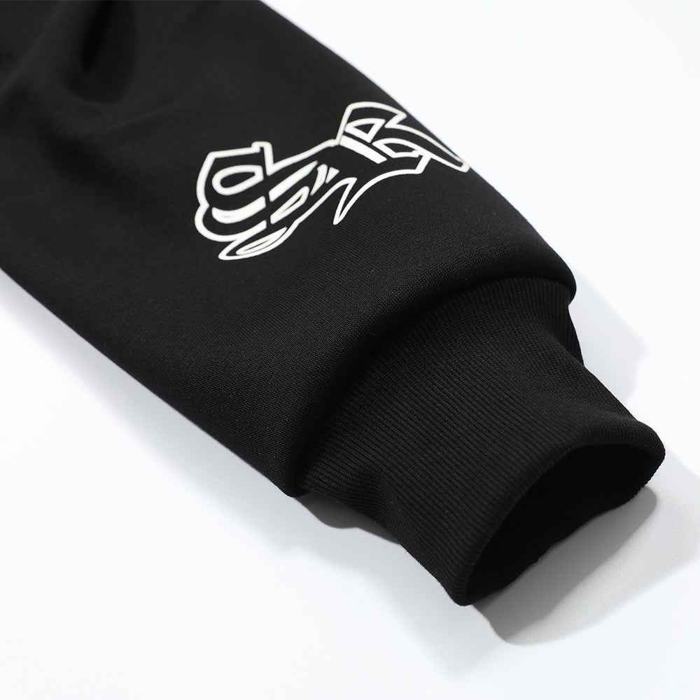 Y2K Streetwear Gothic Beaded Oversized Hoodie