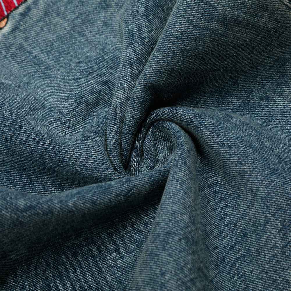 Y2K Stylish Distressed Denim Wide Leg Jeans