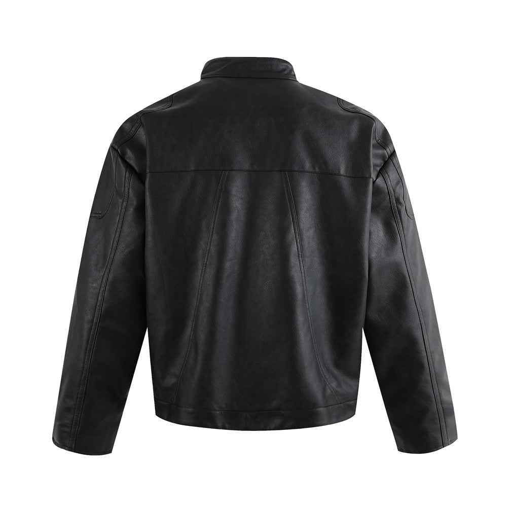 Streetwear Minimalist Vibe Motorcycle Leather Jacket