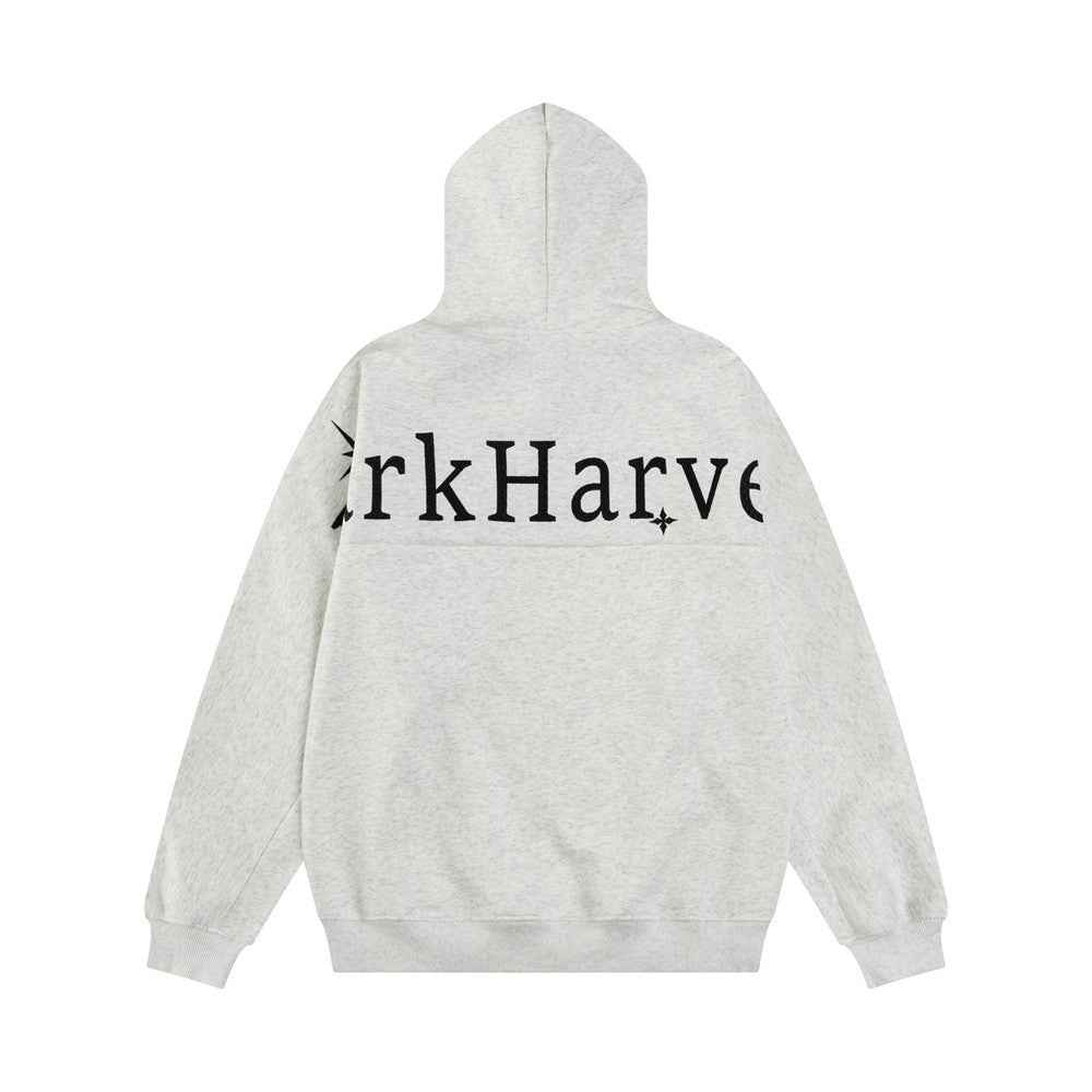 Y2K Breathable Retro Logo Print Casual Hoodie