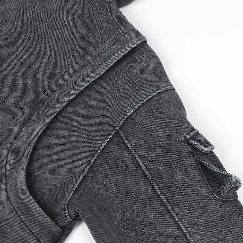 Chic Streetwear Grungy Distressed Washed Hoodie