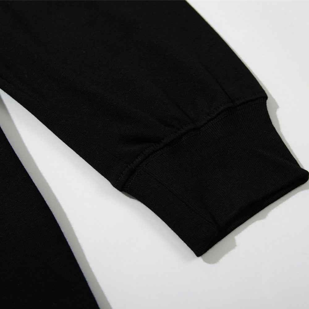 Y2K Retro Graphic Black Long Sleeve Sweatshirt