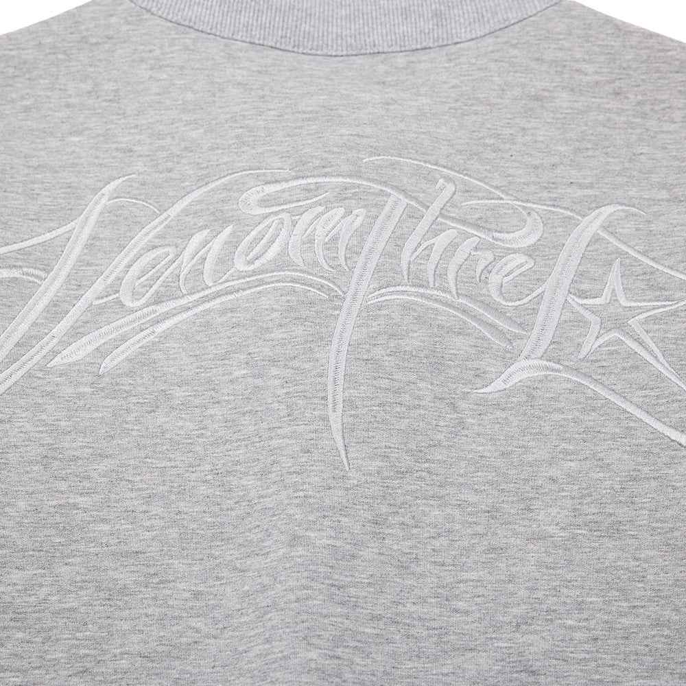 Minimalist Embroidered Button-Up Casual Sweatshirt