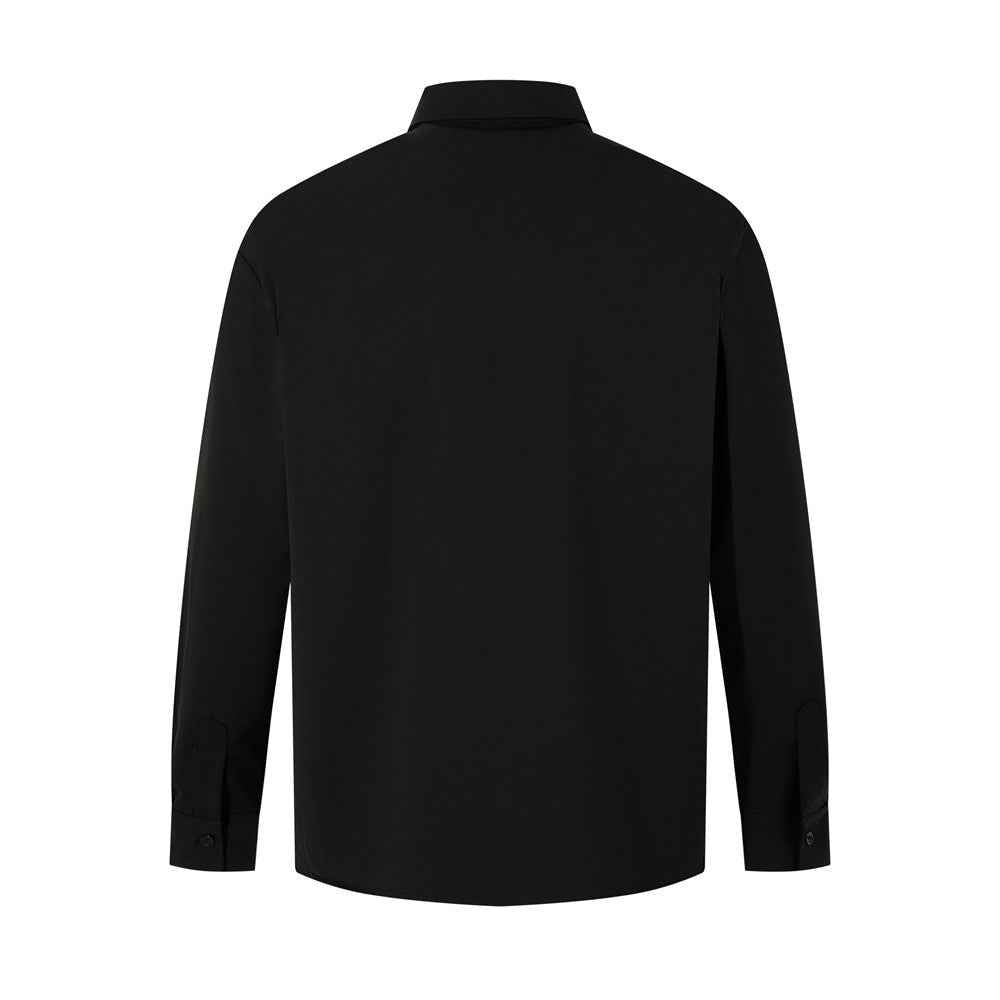 Vibe Floral Embroidered Polo Collar Long Sleeve T-Shirt