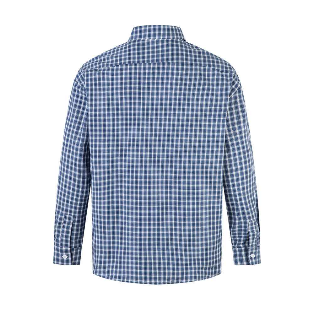 Y2K Men Retro Stylish Plaid Long Sleeve Casual Shirt