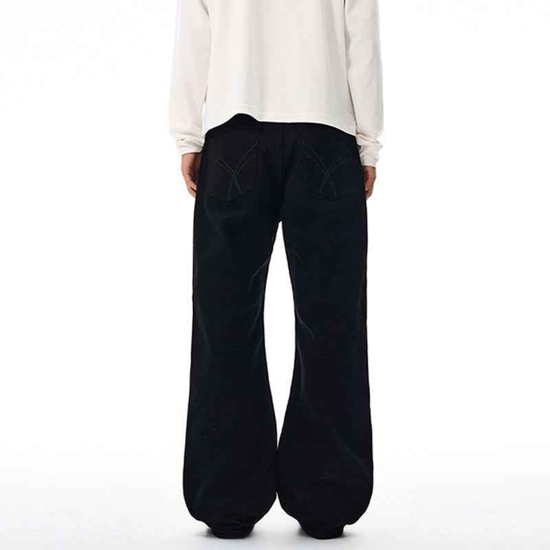 Streetwear Chic Colorful Relaxed Wide-leg Denim Jeans