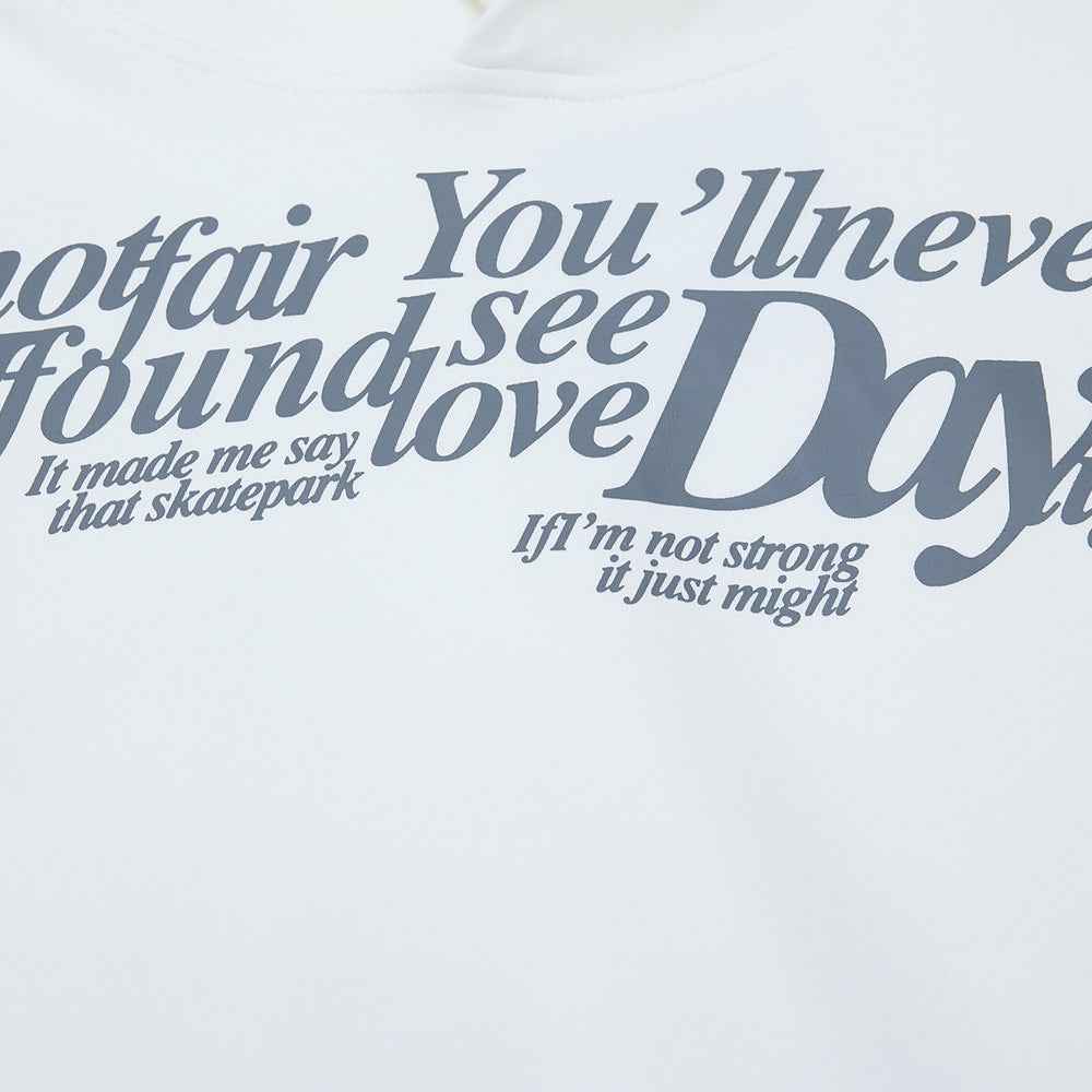 Men Streetwear Minimalist Letter Print Casual Hoodie
